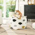 Pouf 23 Luxe Surdimensionné Broderie Pouf Cube Ottoman