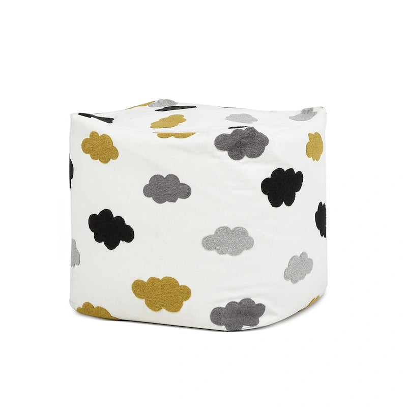 Pouf 23 Luxe Surdimensionné Broderie Pouf Cube Ottoman