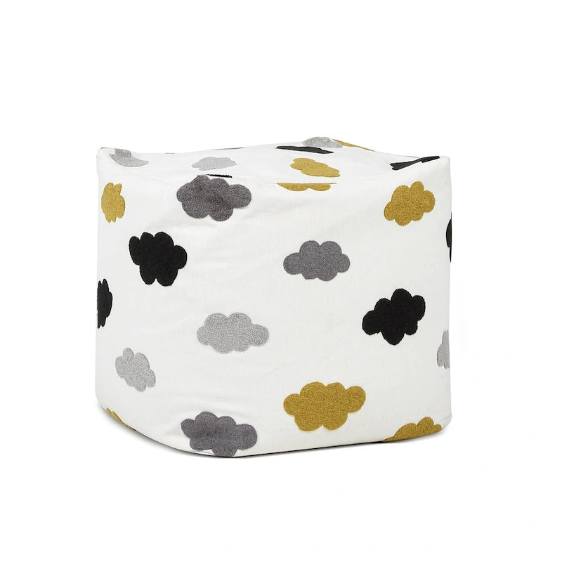 Pouf 23 Luxe Surdimensionné Broderie Pouf Cube Ottoman