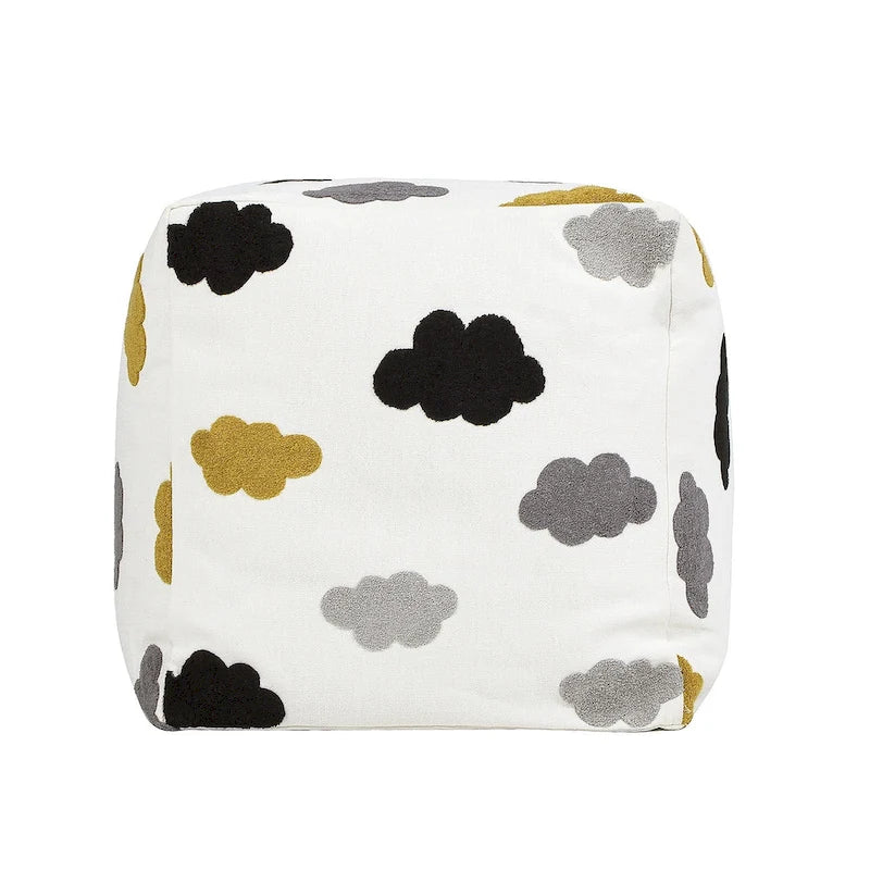 Pouf 23 Luxe Surdimensionné Broderie Pouf Cube Ottoman