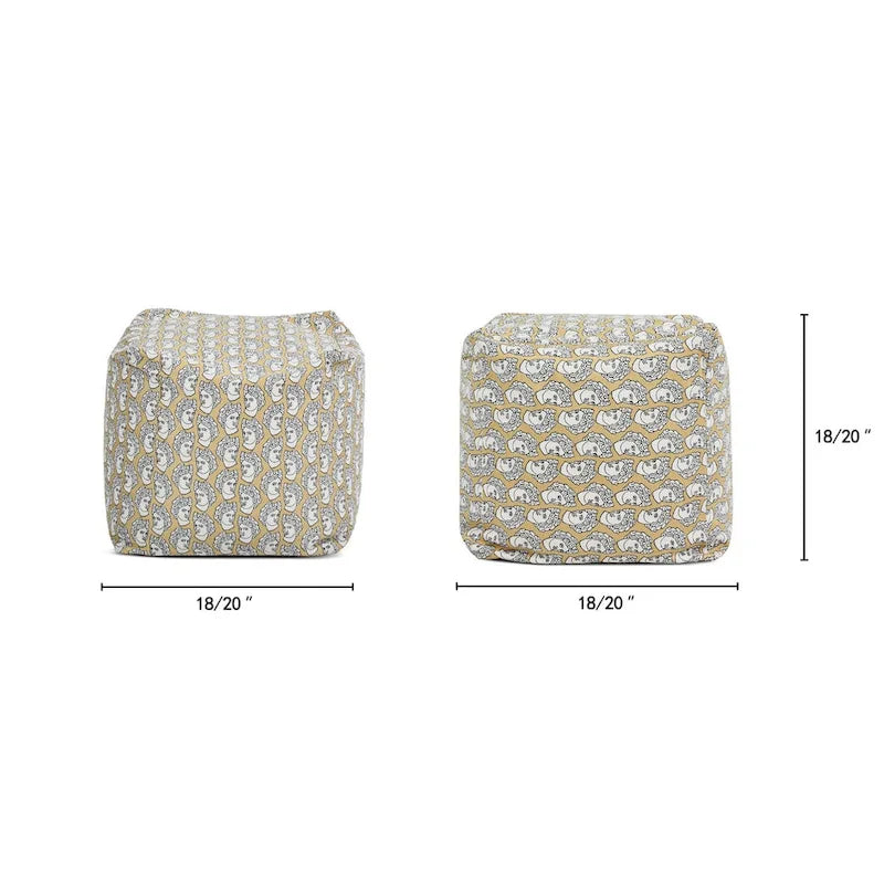 Pouf 23 Luxe Surdimensionné Broderie Pouf Cube Ottoman