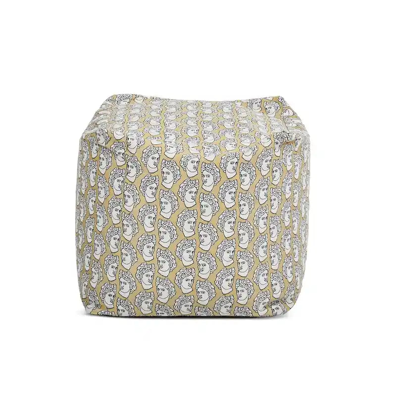 Pouf 23 Luxe Surdimensionné Broderie Pouf Cube Ottoman