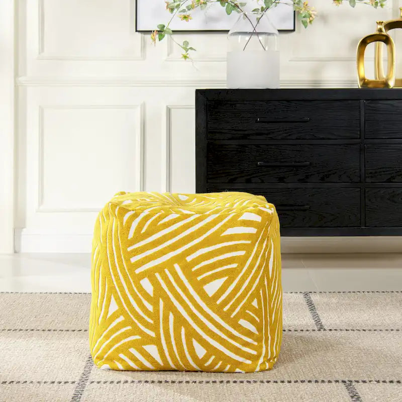Pouf 23 Luxe Surdimensionné Broderie Pouf Cube Ottoman