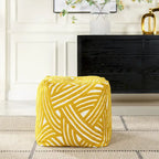 Pouf 23 Luxe Surdimensionné Broderie Pouf Cube Ottoman