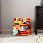 Pouf 23 Luxe Surdimensionné Broderie Pouf Cube Ottoman