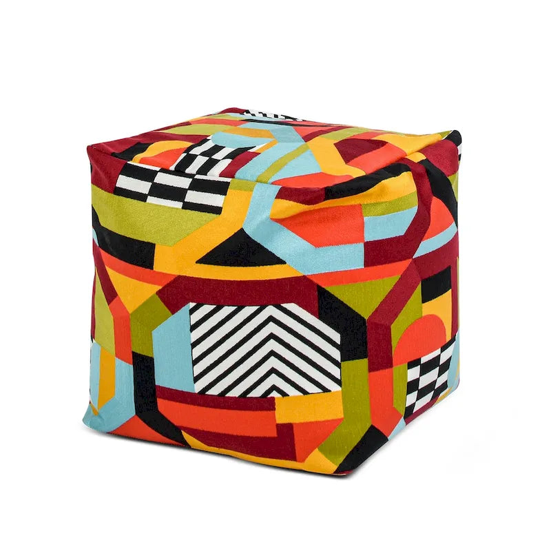 Pouf 23 Luxe Surdimensionné Broderie Pouf Cube Ottoman