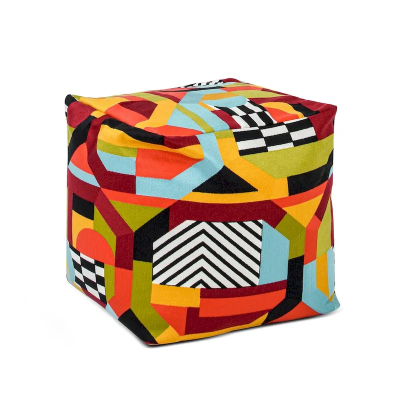 Pouf 23 Luxe Surdimensionné Broderie Pouf Cube Ottoman