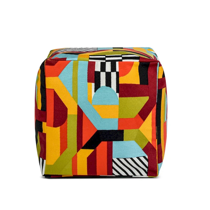 Pouf 23 Luxe Surdimensionné Broderie Pouf Cube Ottoman