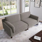 Canapé 2 places en velours côtelé de 90,2 cm de large.