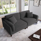 Canapé 2 places en velours côtelé de 90,2 cm de large.