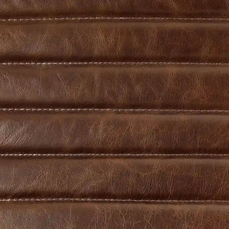 Fauteuil rétro Art Leon en cuir sans accoudoirs