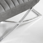 Fauteuil rétro Art Leon en cuir sans accoudoirs