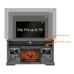 Foyer électrique de 60 pouces avec capteur de porte