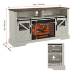 Foyer électrique de 60 pouces avec capteur de porte