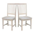 Chaises de salle à manger Mission en bois massif, lot de 2