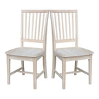 Solid Wood Mission Dining Side Chairs, Set of 2