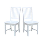 Chaises de salle à manger Mission en bois massif, lot de 2