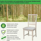 Chaises de salle à manger Mission en bois massif, lot de 2