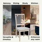 Chaises de salle à manger Mission en bois massif, lot de 2