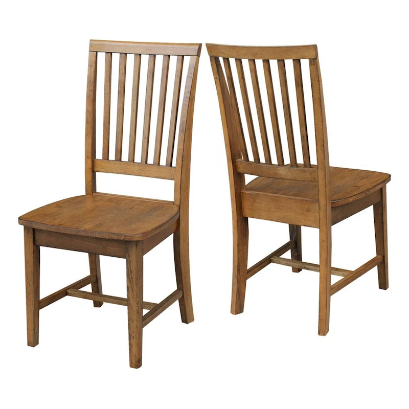 Chaises de salle à manger Mission en bois massif, lot de 2