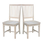 Chaises de salle à manger Mission en bois massif, lot de 2