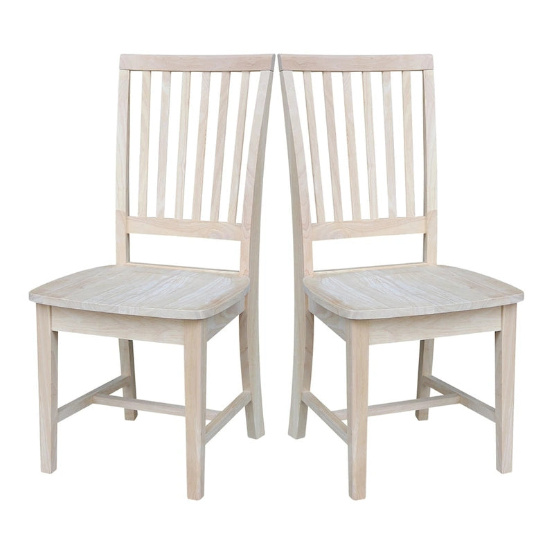 Chaises de salle à manger Mission en bois massif, lot de 2