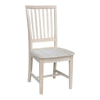 Chaises de salle à manger Mission en bois massif, lot de 2