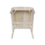 Chaises de salle à manger Mission en bois massif, lot de 2