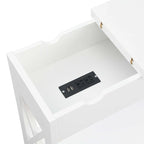 Table d'appoint Oxford à plateau rabattable avec station de recharge et étagère de Convenience Concepts