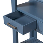 Console moderne pour salon avec 4 tiroirs et 2 étagères