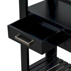 Console moderne pour salon avec 4 tiroirs et 2 étagères