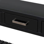 Console moderne pour salon avec 4 tiroirs et 2 étagères