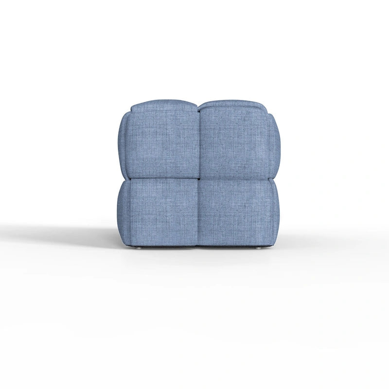 Banc de confort Luxerna 36 pouces en lin naturel rembourré à tissage carré