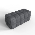 Banc de confort Luxerna 36 pouces en lin naturel rembourré à tissage carré