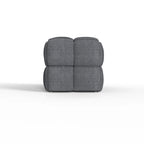 Banc de confort Luxerna 36 pouces en lin naturel rembourré à tissage carré