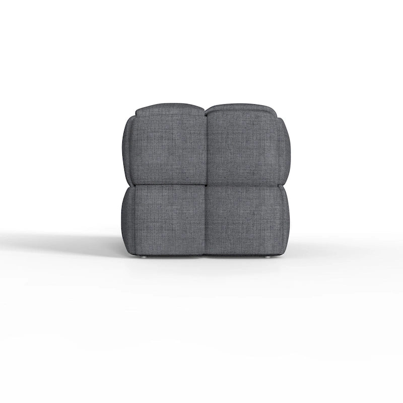 Banc de confort Luxerna 36 pouces en lin naturel rembourré à tissage carré