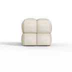 Banc de confort Luxerna 36 pouces en lin naturel rembourré à tissage carré