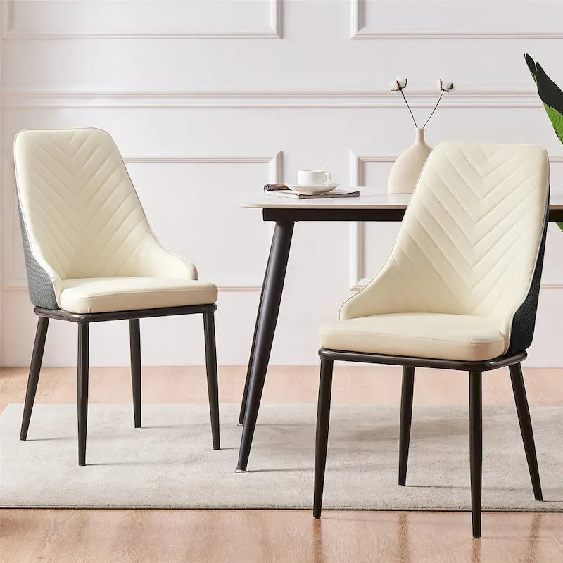 Faux Leather Upholstered Dining Chairs, Set of 4 - 18.1W x 21.3W x 36.6H