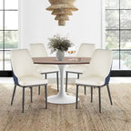 Chaises de salle à manger rembourrées en similicuir, lot de 4 - 46 cm (L) x 54 cm (l) x 93 cm (H)