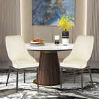 Chaises de salle à manger rembourrées en similicuir, lot de 4 - 46 cm (L) x 54 cm (l) x 93 cm (H)