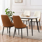 Chaises de salle à manger rembourrées en similicuir, lot de 4 - 46 cm (L) x 54 cm (l) x 93 cm (H)
