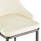 Chaises de salle à manger rembourrées en similicuir, lot de 4 - 46 cm (L) x 54 cm (l) x 93 cm (H)