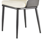 Chaises de salle à manger rembourrées en similicuir, lot de 4 - 46 cm (L) x 54 cm (l) x 93 cm (H)