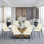 Chaises de salle à manger rembourrées en similicuir, lot de 4 - 46 cm (L) x 54 cm (l) x 93 cm (H)