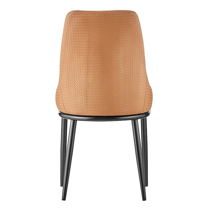 Chaises de salle à manger rembourrées en similicuir, lot de 4 - 46 cm (L) x 54 cm (l) x 93 cm (H)