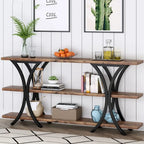 Console étroite de 70,8 pouces avec 3 étagères à niveaux