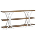 Console étroite de 70,8 pouces avec 3 étagères à niveaux