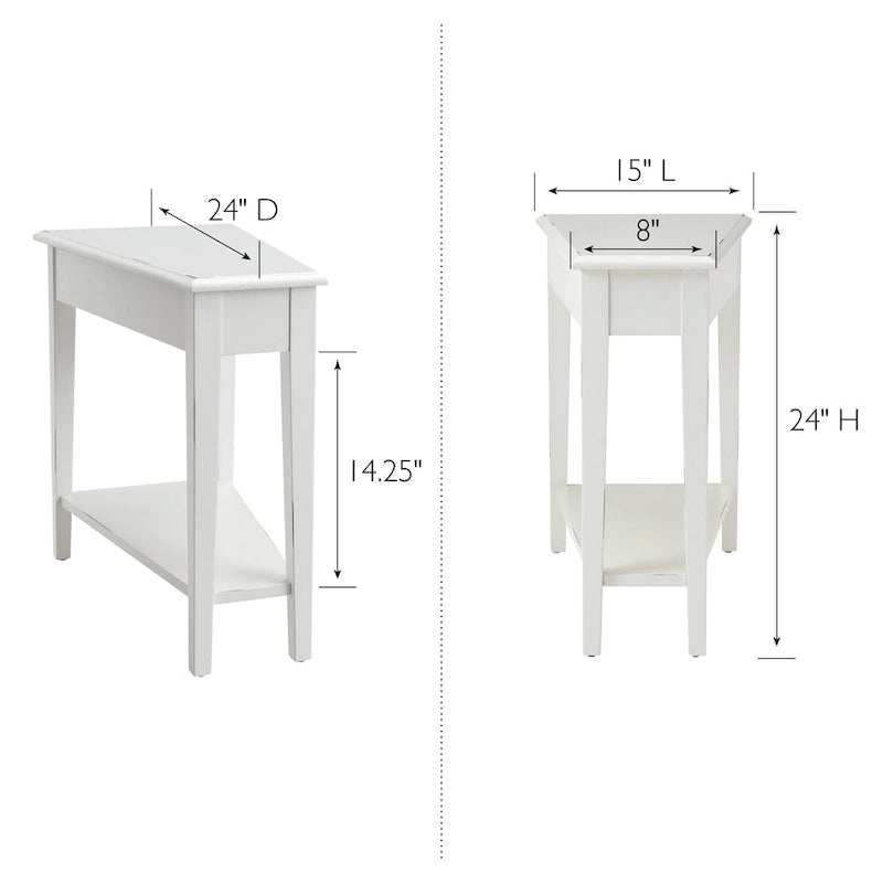 Table d'angle inclinable Leick Home avec étagère