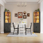 Armoire d'angle de 66 pouces de haut avec éclairage LED