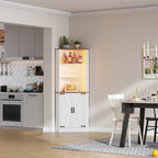 Armoire d'angle de 66 pouces de haut avec éclairage LED